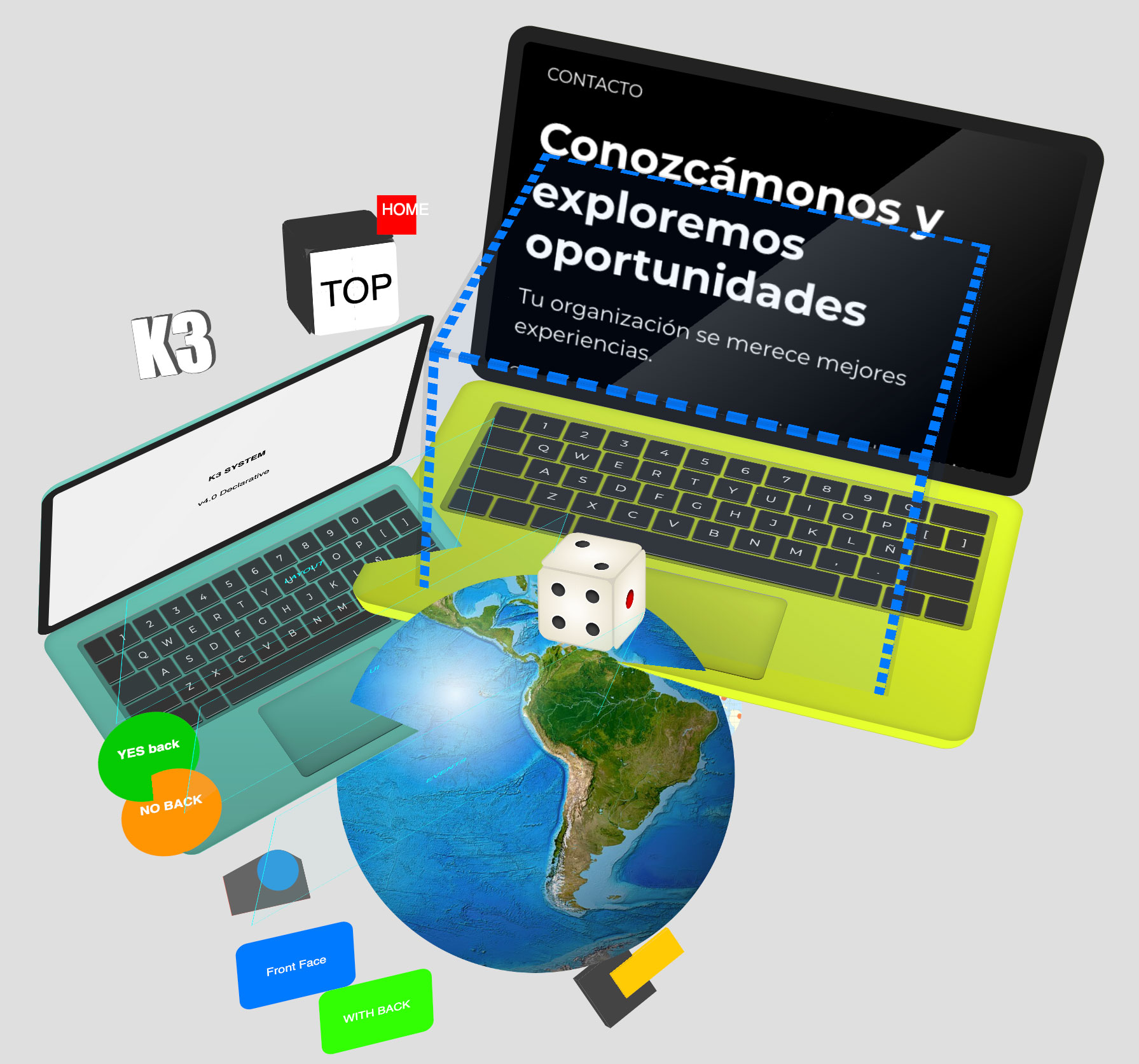 K3 Engine v1.0 — CSS 3D rendering demo